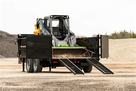 skid steer loading dump truck|heavy duty skid steer trailers.